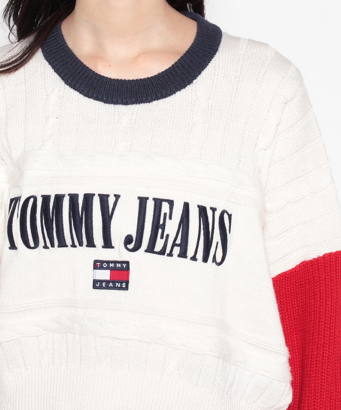  JEANS トミージーンズ クロップド アーカイブ セーター セール】トミージーンズ TOMMY JEANS クロップドアーカイブ