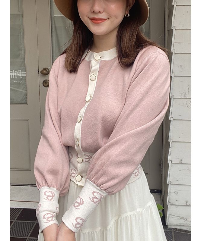 ES spring monogramニットカーディガン　eimy istoire eimy istoire（エイミーイストワール）の「ES spring monogram