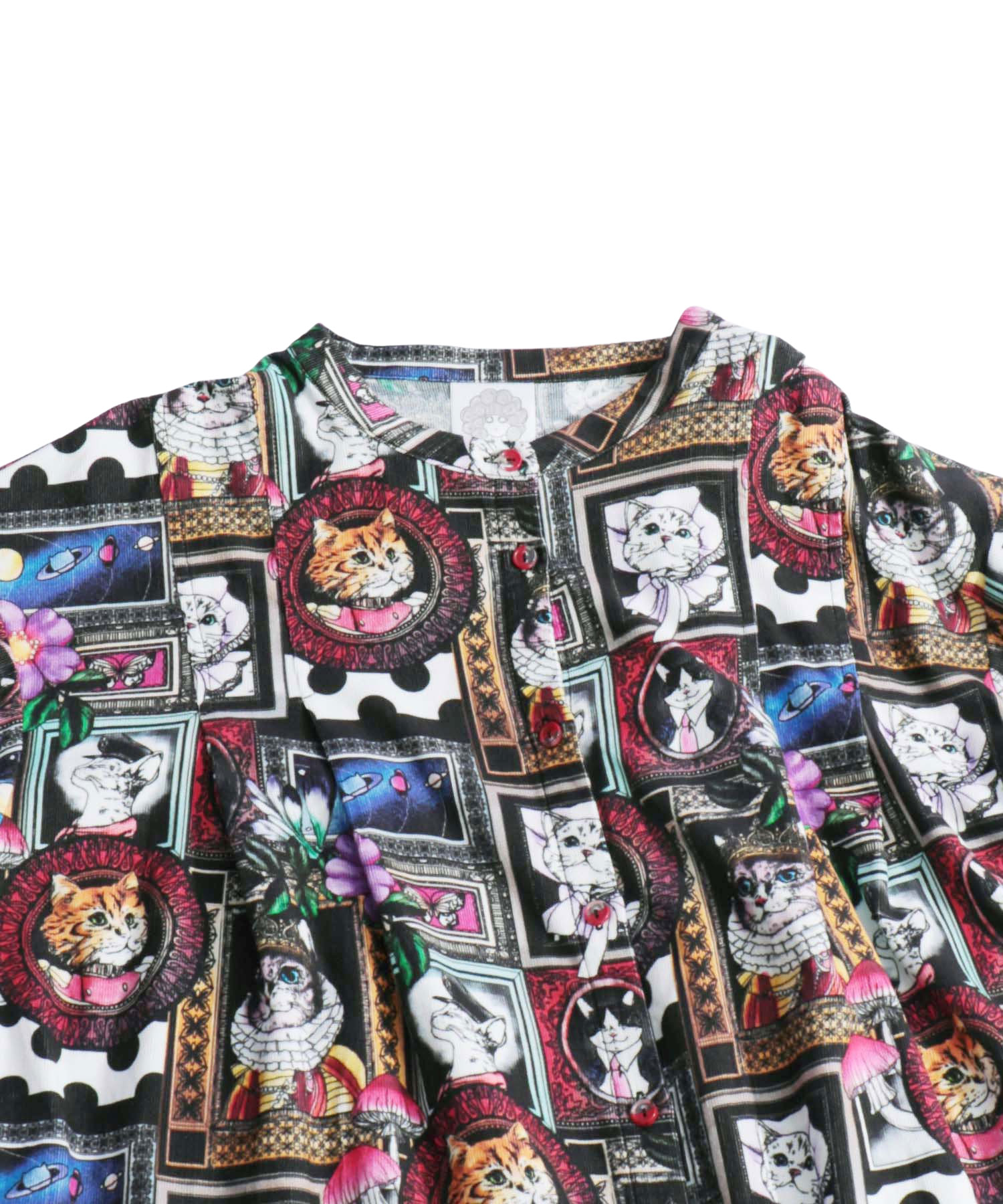 SALE❣️イフ ワンピース ネコ柄コーデュロイ前開きワンピース(504939979) | スカラー