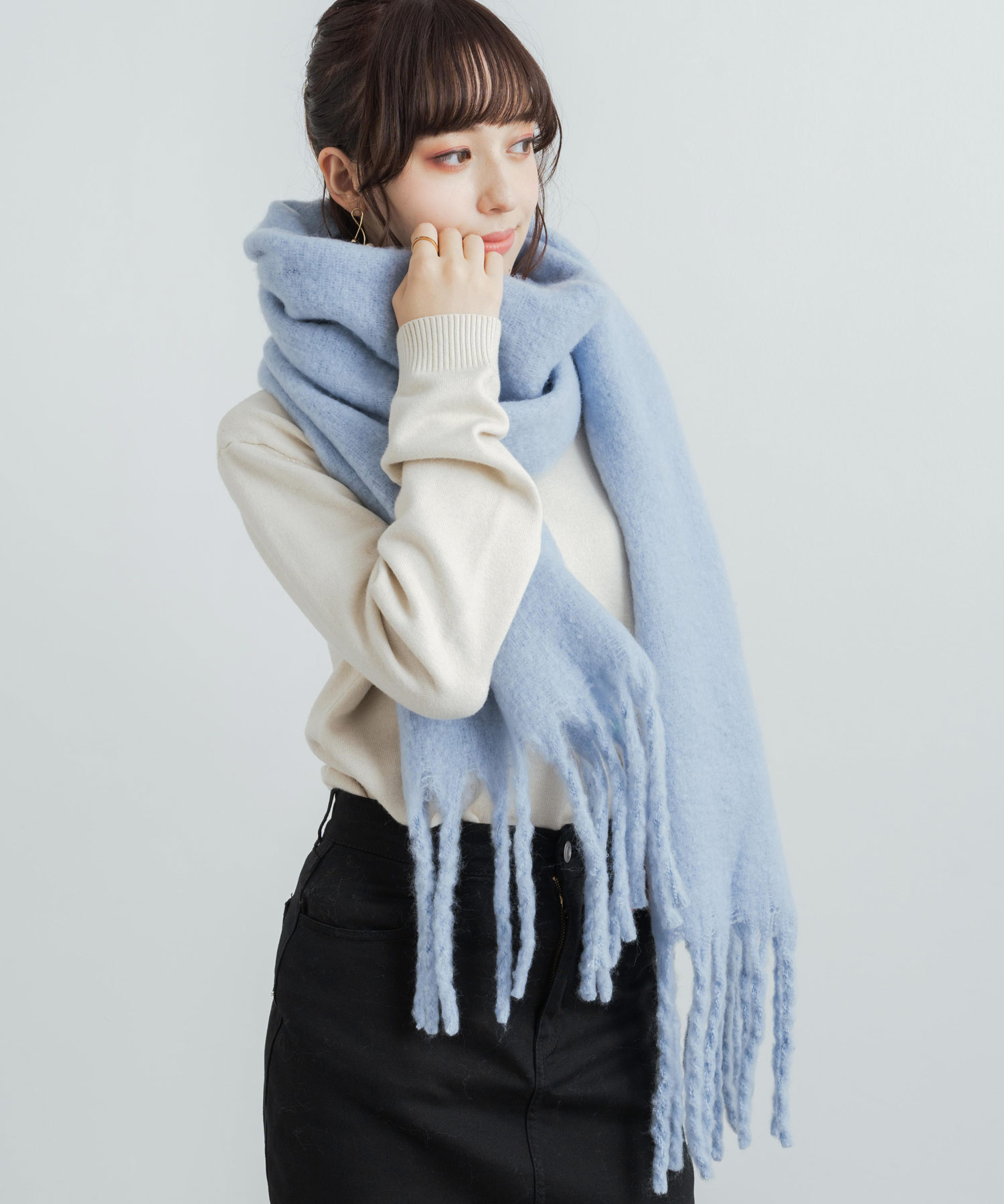 ロッキーモンロー Rocky Monroe モヘアタッチマフラー メンズ ロッキーモンロー Rocky Monroe モヘアタッチマフラー メンズ