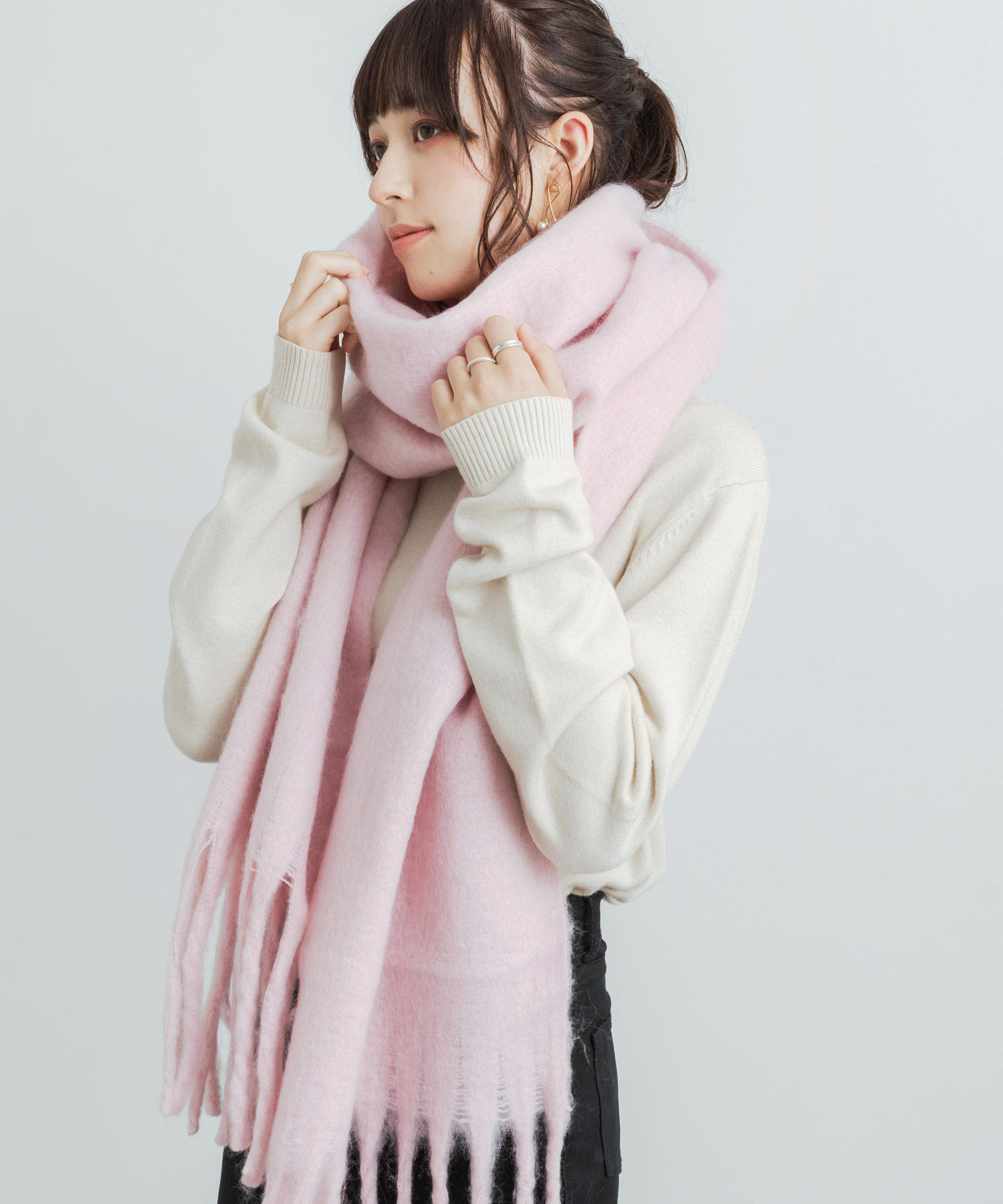 ロッキーモンロー Rocky Monroe モヘアタッチマフラー メンズ ロッキーモンロー Rocky Monroe モヘアタッチマフラー メンズ
