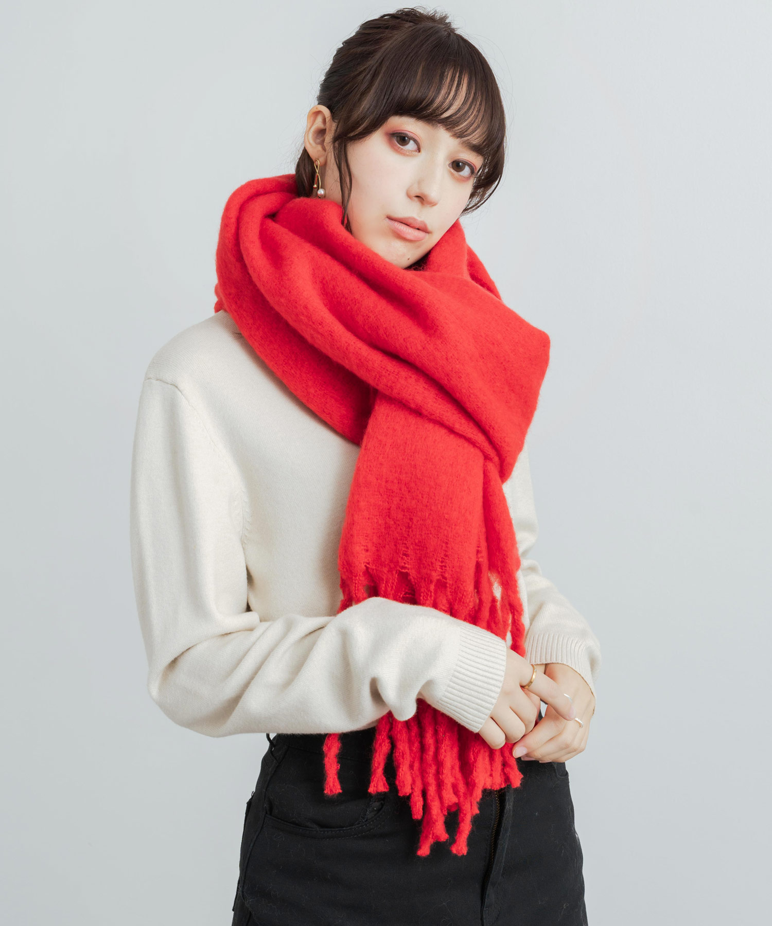 ロッキーモンロー Rocky Monroe モヘアタッチマフラー メンズ ロッキーモンロー Rocky Monroe モヘアタッチマフラー メンズ