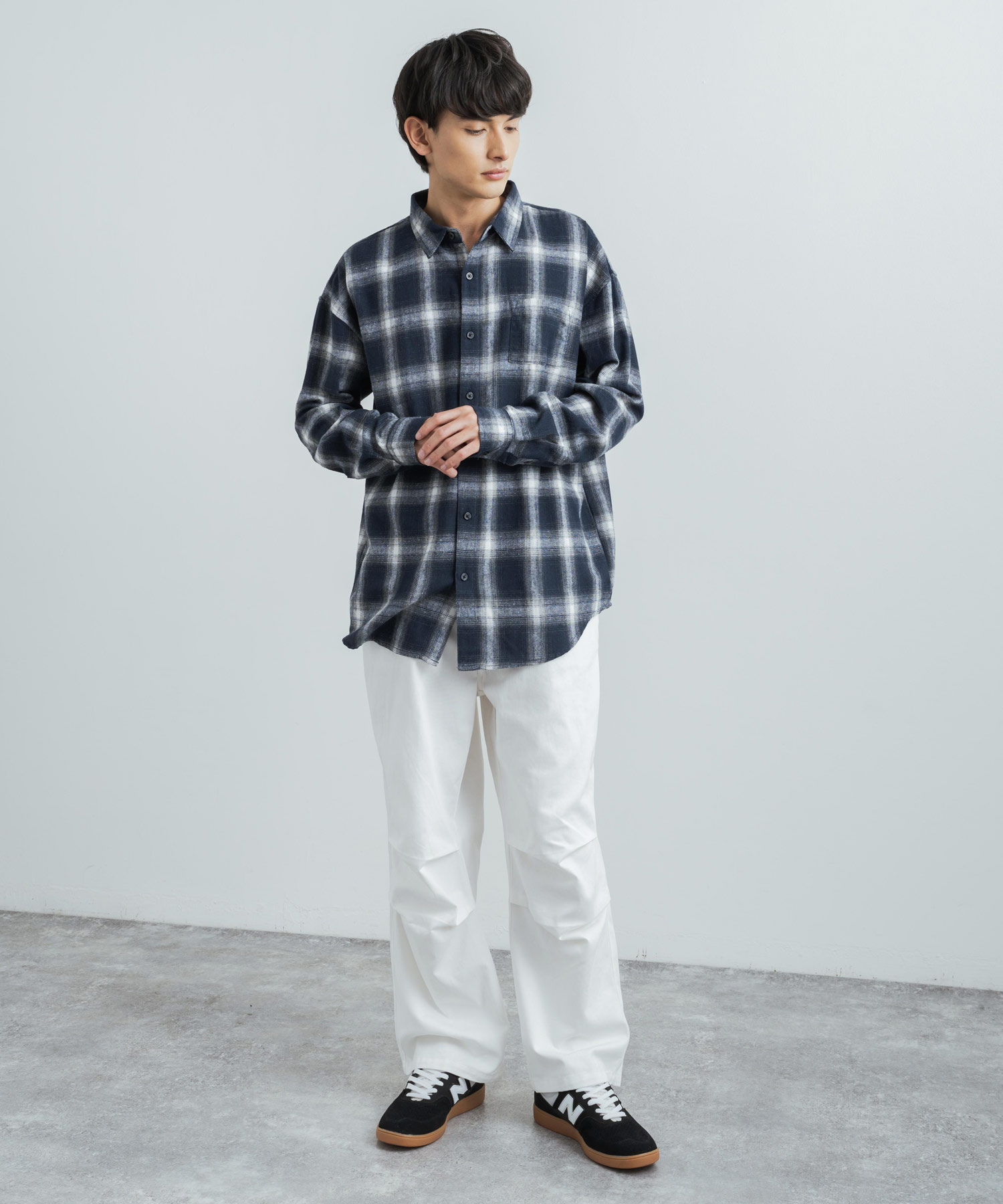 ロッキーモンロー Rocky Monroe ネルシャツ オンブレチェック