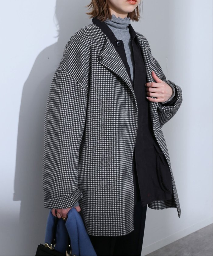 消費税無し イエナ(SLOBE スローブ | 追加》HAMILTONダブルフェイスウールショートコート(504946163) IENA) fashion d - ジャケット・アウター