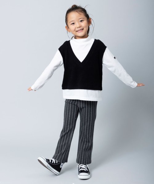 troislapins(トロワラパン)テレコベストドッキングハイネックTシャツ(110~130)(504806643) | トロワラパン(troislapins) - d fashion troislapins(トロワラパン)テレコベストドッキングハイネックTシャツ(110~130)(504806643) | トロワラパン(troislapins) - d fashion