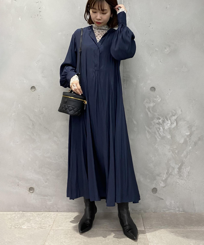 辺見えみりさんコラボ】OUTERSUNSET×ROPE' サテンドレス 辺見えみりさんコラボ】OUTERSUNSET×ROPE' サテンドレス