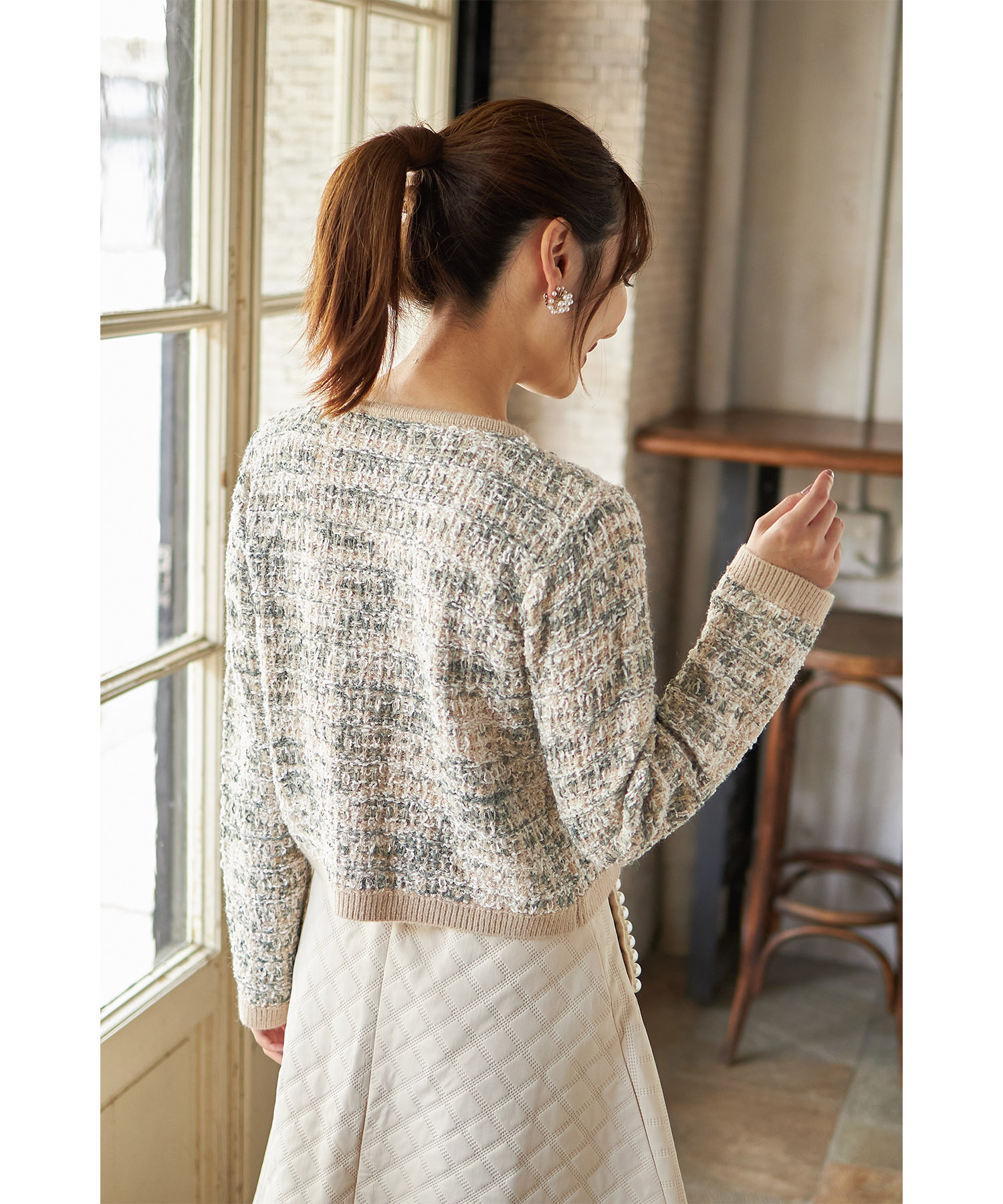 ニット(専用出品) トッコクローゼットノーカラージャケット カーディガン（tocco