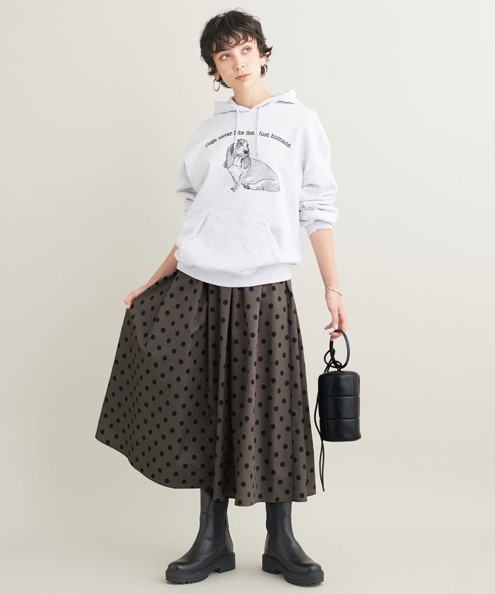 美品୨୧ユナイテッドアローズ リネンドットフレアスカート 34 BEAUTY&YOUTH UNITED ARROWS - BEAUTY&YOUTH BY∴ リネンドット