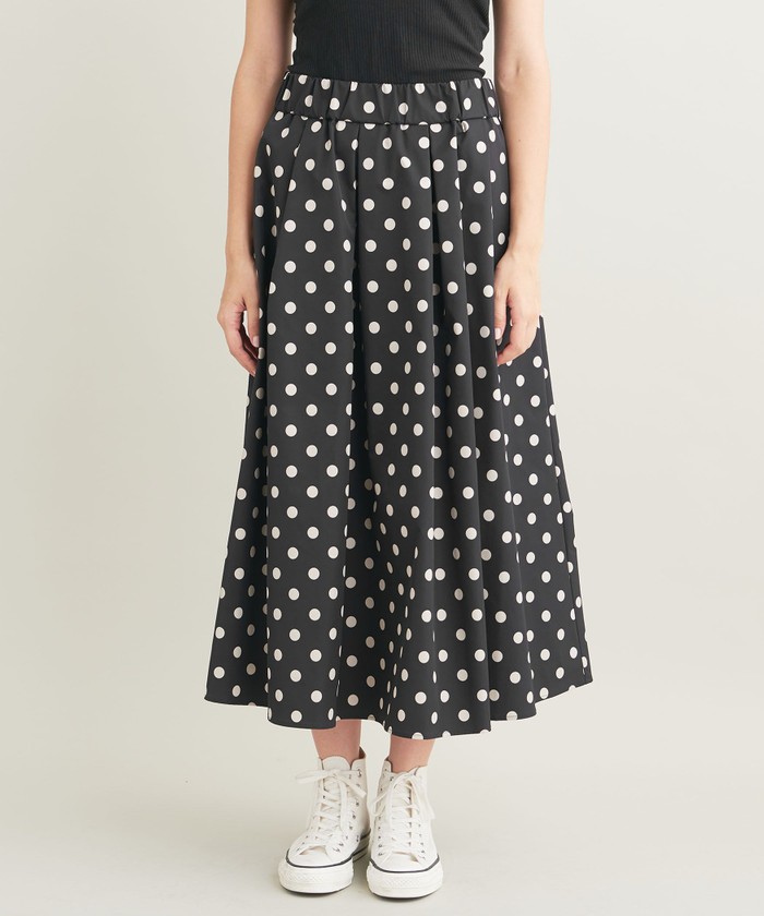 ユナイテッドアローズBEAUTY&YOUTH リネン100％ドットフレアスカート BEAUTY&YOUTH UNITED ARROWS - BEAUTY&YOUTH BY∴ リネンドット