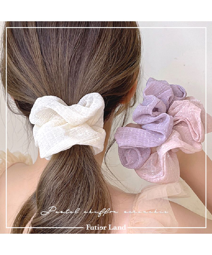 ヘアーアクセサリー シフォン シュシュ ヘアアレンジ オフィス