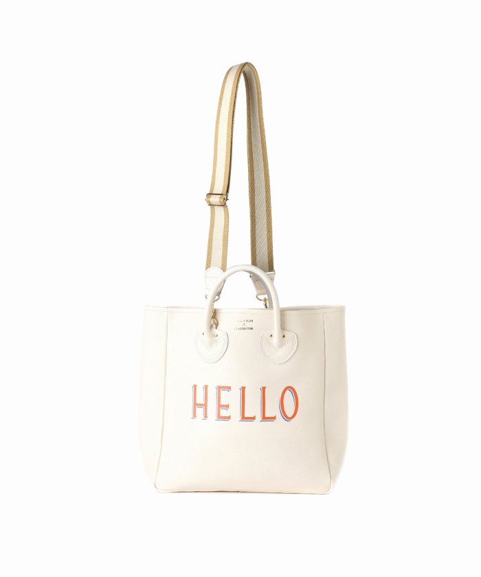 YOUNG&OLSEN/ヤングアンドオルセン】 別注ストラップ付きHELLOバッグ