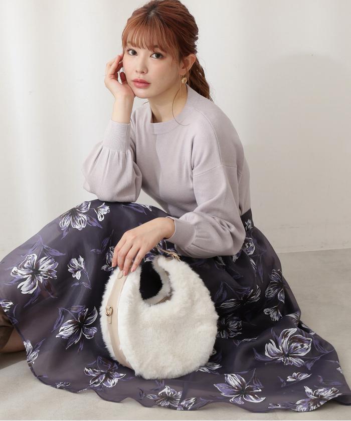 セール 20%OFF】ラバーフラワータックスカート(504911516 セール 20%OFF】ラバーフラワータックスカート(504911516