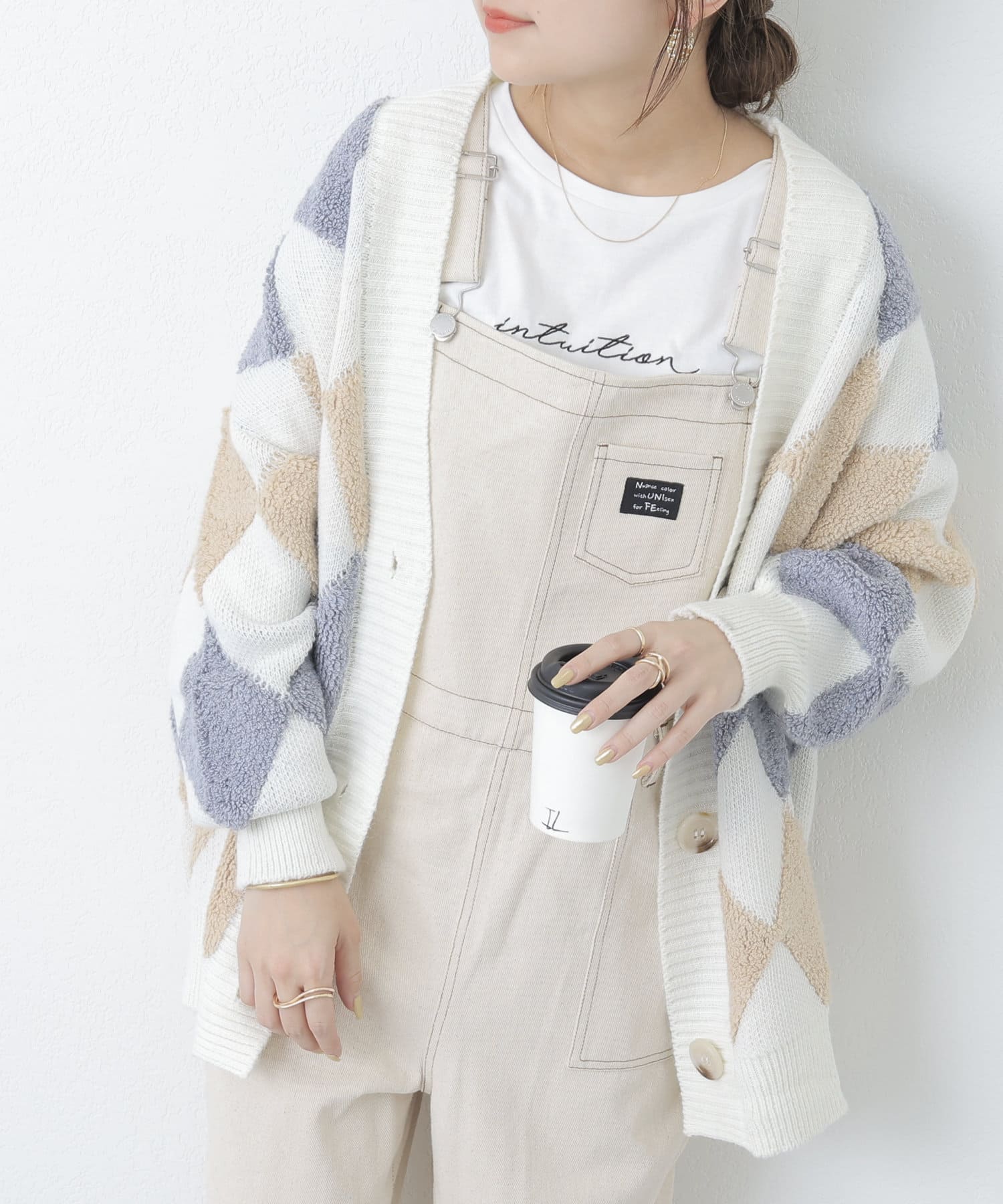 クーポン】【セール 40%OFF】【秋冬1枚は欲しい！】アーガイル柄
