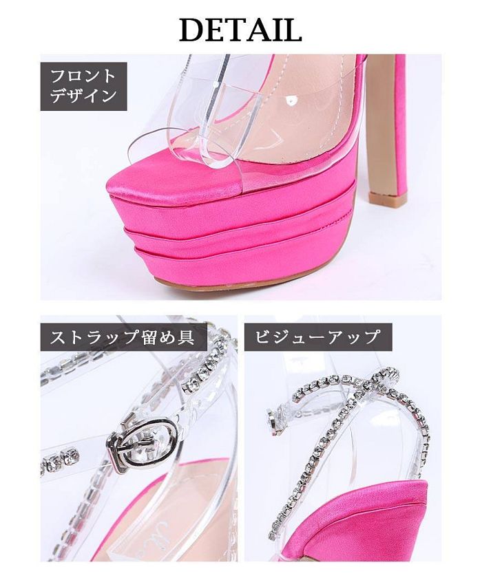 【ときめくデザイン♪】CHANEL サンダル 太ヒール ピンク ピンク系 CHANEL(シャネル) サンダル・ミュール(レディース