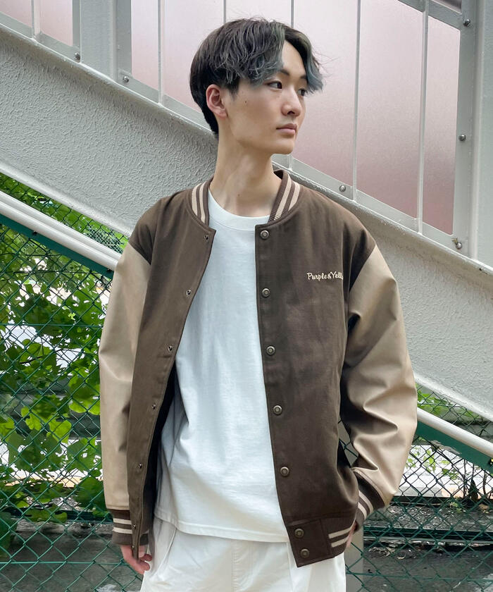 【美品22AW】BEIGE, ATTIN ツイード スタジアムジャンパー 4 セール】コットンツイル スタジアムジャンパー(504905714