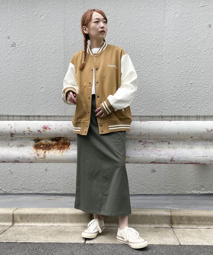美品22AW】BEIGE, ATTIN ツイード スタジアムジャンパー 4
