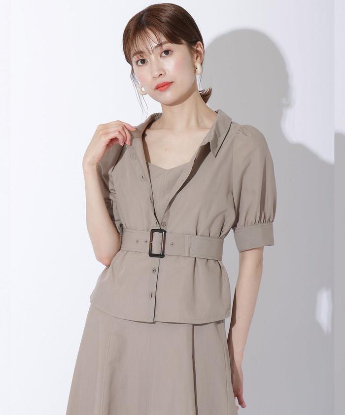 シアーシャツ＆ワンピースSET(F ピンク): AND COUTURE｜公式