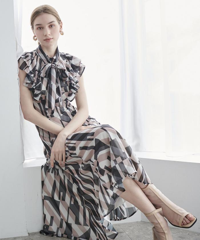 ジオメトリック柄ワンピース(504950944) | AND COUTURE(AND ジオメトリック柄ワンピース(504950944) | AND COUTURE(AND
