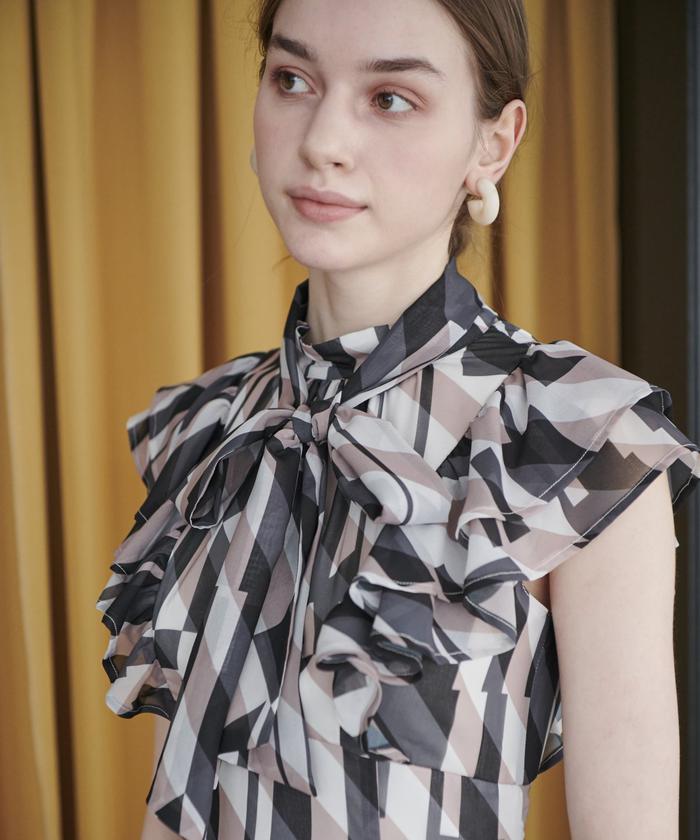 ジオメトリック柄ワンピース(504950944) | AND COUTURE(AND ジオメトリック柄ワンピース(504950944) | AND COUTURE(AND