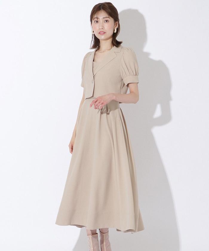 袖パフショートジャケット＋キャミワンピース(504950947) | AND