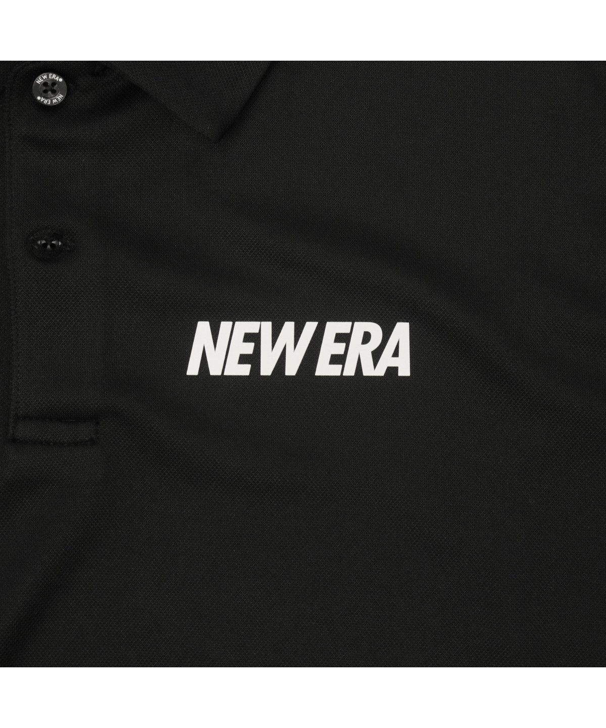 NEW ERA 鹿の子ポロシャツ Vertical Logo ホワイト ゴルフ NEW ERA - NEW ERA 鹿の子ポロシャツ Vertical Logo ホワイト