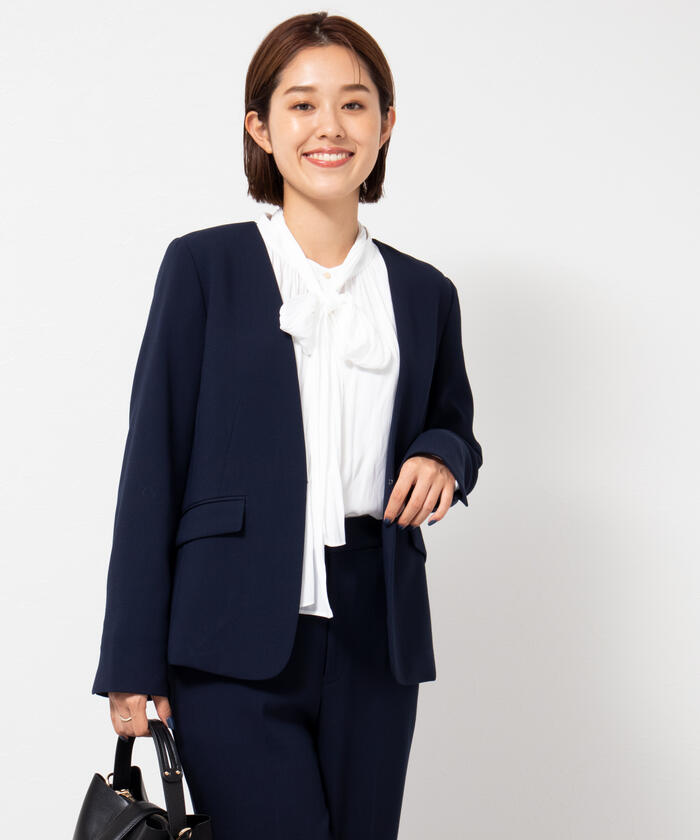 セール 45%OFF】ウォッシャブルダブルクロスノーカラー