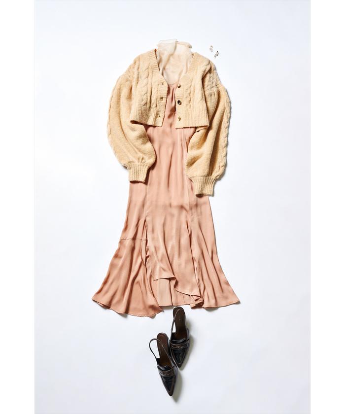 まとめ売りD ワンピースセット セール 70%OFF】シアートップス×キャミワンピースセット