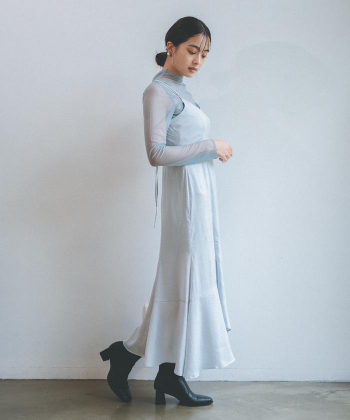 セール 70%OFF】シアートップス×キャミワンピースセット