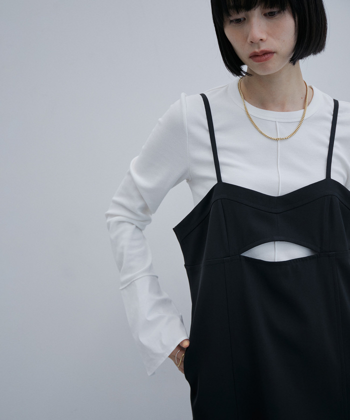新品✨ADAM ET ROPE' 【サステナブル】ビスチェキャミワンピース ADAM ET ROPE'（アダムエロペ）の「【サステナブル】ビスチェ