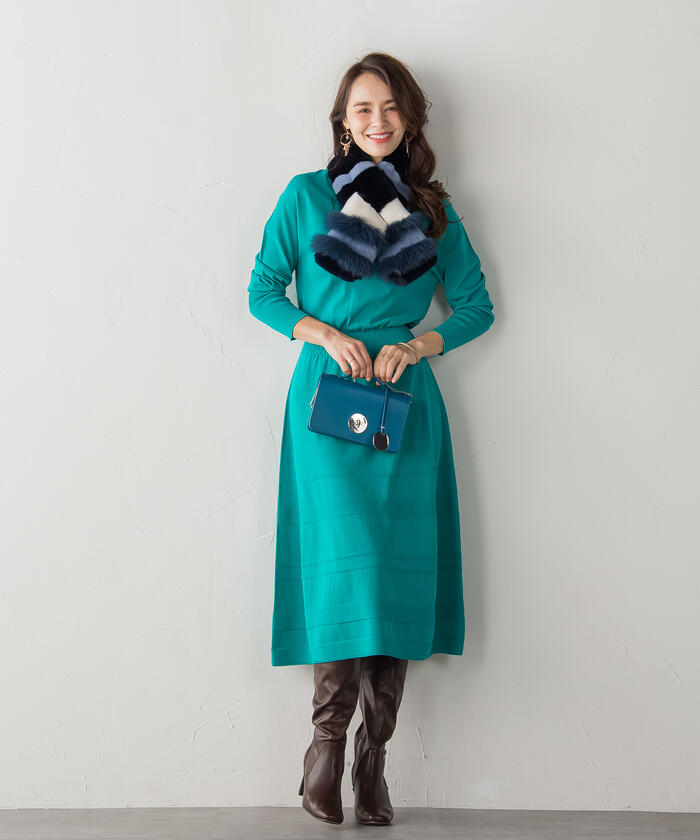 セール 40%OFF】ビアッジョブルー Viaggio Blu 袖リブVネック