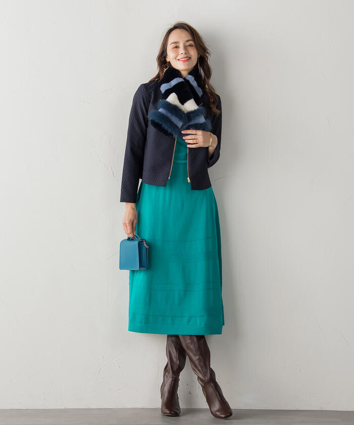 HERMES エルメス ニットワンピース ワンピース 青　長袖 タイトフィット 2104102256094_sub01_LL.jpg