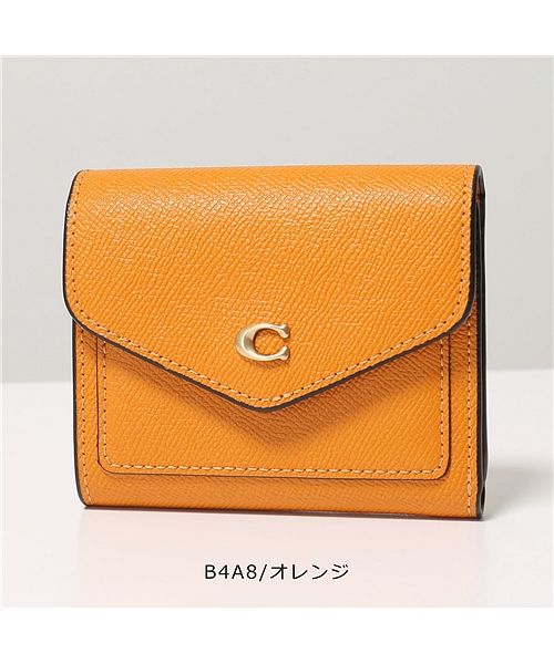 限定特価】 COACH コーチ 財布 ブラウン レザー オレンジ agapeeurope.org