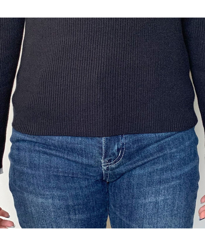 配色リブニットトップス/haek haek（ハク）の「color scheme rib knit tops/配色リブニット
