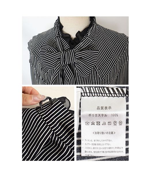 【海外輸入】 美品 セリーヌ リボンタイ フリル シルク シアー シャツ シャツ+ブラウス(長袖+七分)
