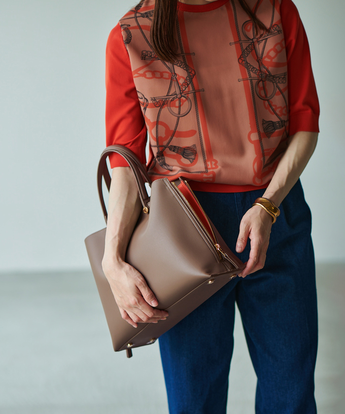 セール 50%OFF】【E'POR】Y BAG Medium（サイドジップトート