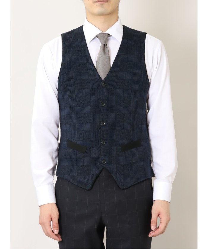 【新品】秋冬 LANVIN メンズ ベスト 50 LL 白黒 グレンチェック 公式通販 LANVIN COLLECTION MENS｜ランバンコレクション(メンズ
