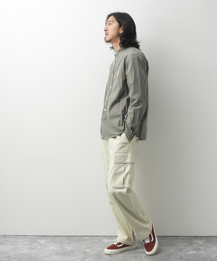 セール 30%OFF】【DANTON/ダントン】BAND COLLAR SHIRT L/S
