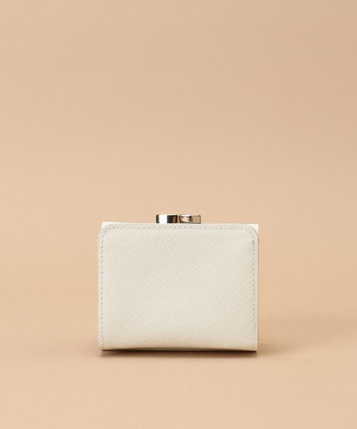 Pomme d'espoir ポムディスポワール バイカラー三つ折り口金財布