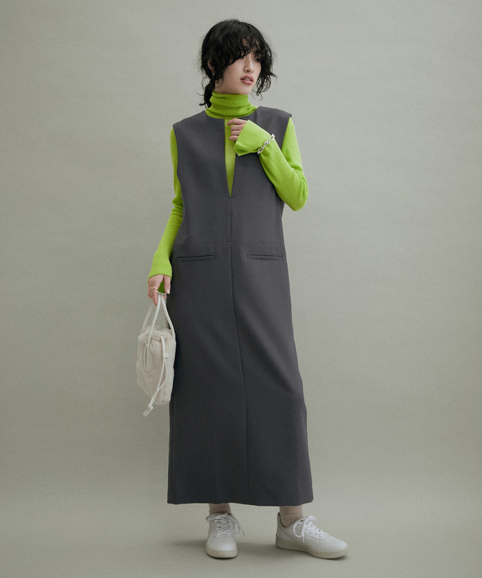 WEB限定(一部店舗展開あり)】2WAYキーネックジャンパースカート