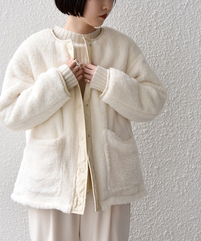セール 30%OFF】SHIPS any: リバーシブル ボア キルティング