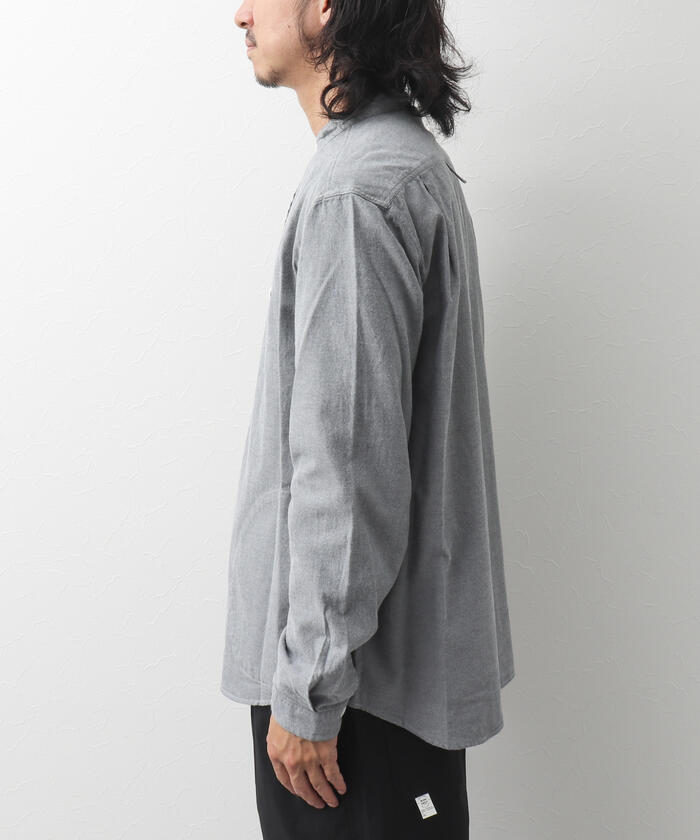 セール 30%OFF】【DANTON/ダントン】BAND COLLAR SHIRT L/S