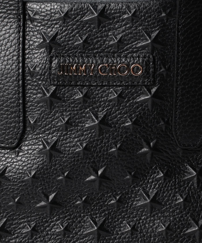 JIMMY CHOO☆Sofia/S スターエンボス グレイニーレザートート 黒 スターエンボス Black グレイニーレザー・トートバッグ |SOFIA/S