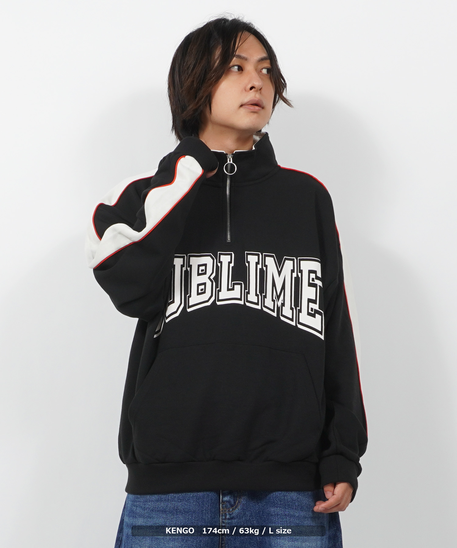 ワンフォークロージング 1111clothing ハーフジップ トレーナー ワンフォークロージング 1111clothing ハーフジップ トレーナー