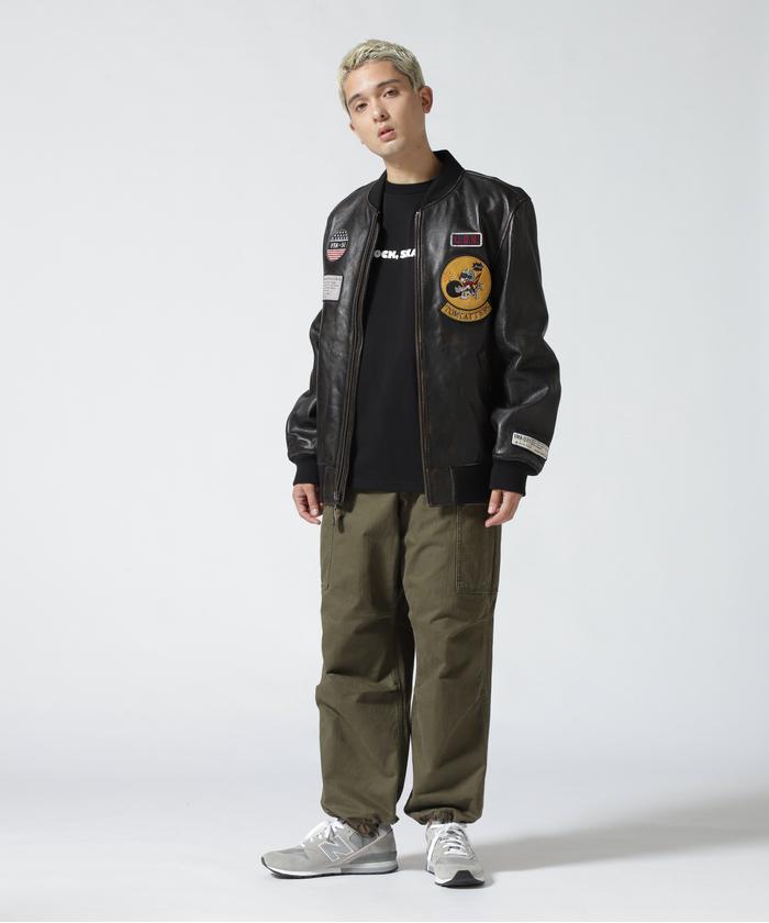 セール】AGED LEATHER BLOUSON TOMCATTERS / エイジド レザー セール】AGED LEATHER BLOUSON TOMCATTERS / エイジド レザー