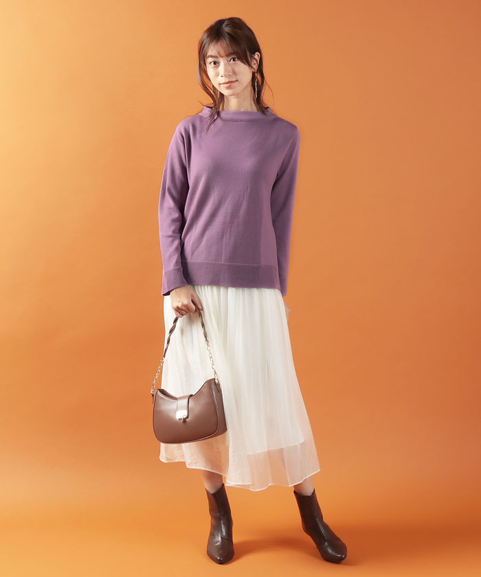 セール 50%OFF】D ウォッシャブルWボトルネックニット(504458055