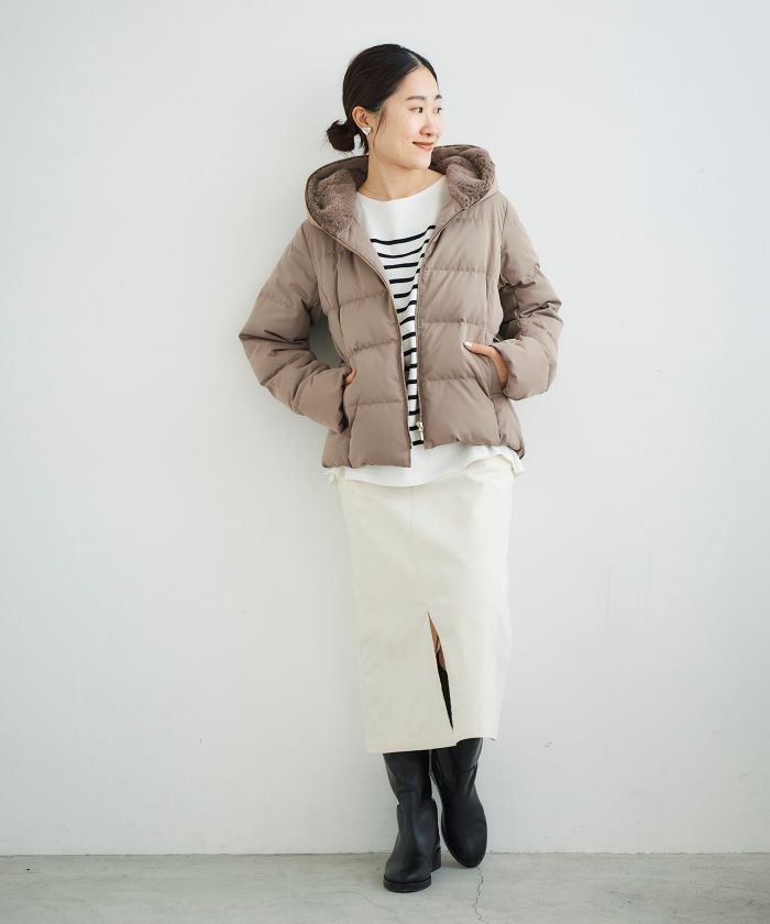 セール 30%OFF】ファーフードショートダウン(504758746