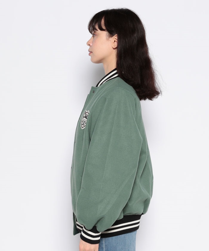 クーポン】【セール 50%OFF】フェイクウールスタジャン