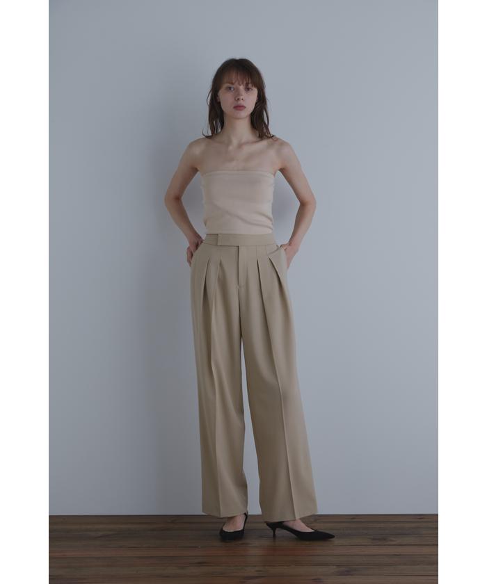 美品☆　LE PHIL　ルフィル　タックパンツ　ピンク　アドーア ルフィル LE PHIL ハイウエストタックパンツ ピンク アドーア