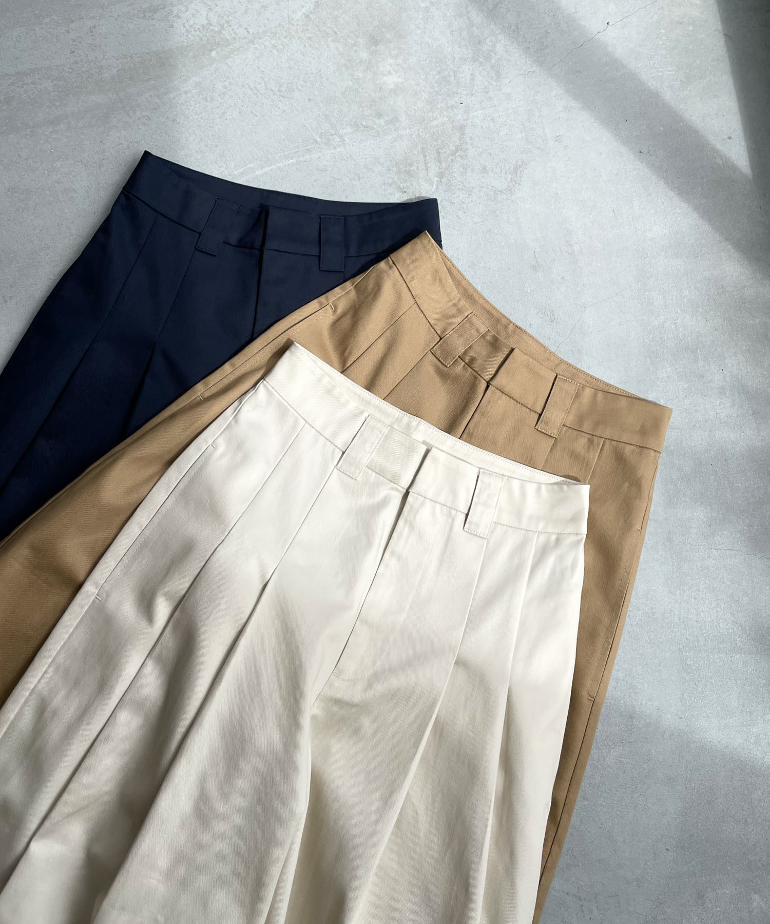 キャナルジーン CANAL JEAN arc(アーク)タックワイドパンツ