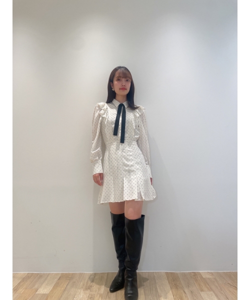 ついに再販開始!】 snidel フリルミニプリントワンピース